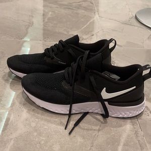 Nike Odyssey React Black & White Flyknit Sneakers